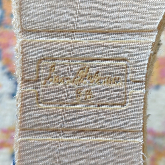 Sam Edelman Verona Leopard Print Canvas Slip On Espadrille Flats Cream Navy 8.5 - Picture 15 of 15